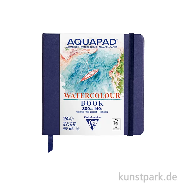 Artikelbild 1 des Artikels “Clairefontaine Aquapad Watercolour Sketchbook, 24 Blatt, 300g 14 x 14  cm“