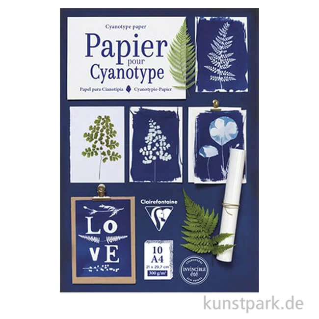 Artikelbild 1 des Artikels “Clairefontaine Aquarellpapier für Cyanotypie, satiniert, A4, 10 Blatt “