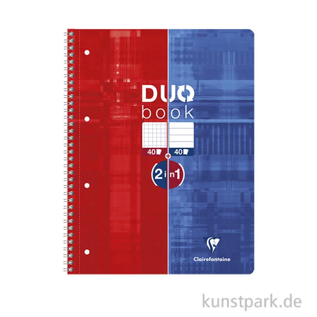 Artikelbild 1 des Artikels “Clairefontaine Collegeblock DUO, DIN A4, 40 Blatt je Liniert und Kariert “