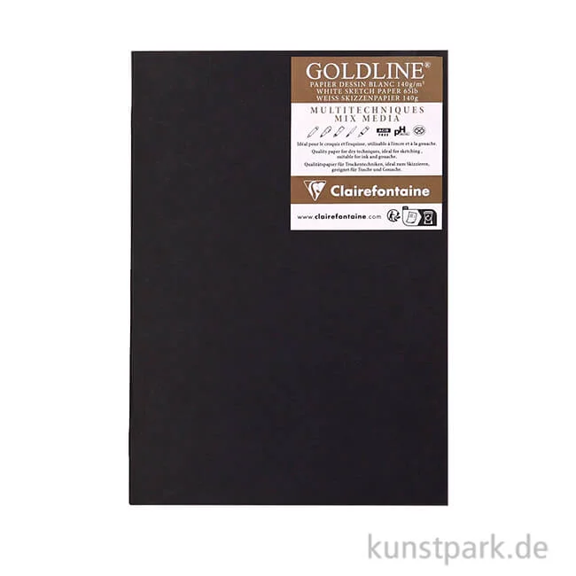 Artikelbild 1 des Artikels “Clairefontaine Goldline Skizzenheft, 140g, 20 Blatt DIN A5“