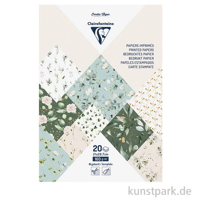 Artikelbild 1 des Artikels “Clairefontaine Motivpapier Block, Romantik, DIN A4, 20 Blatt “