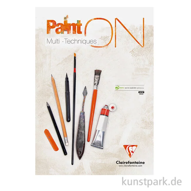 Artikelbild 1 des Artikels “Clairefontaine Paint'ON Papier, 250 g, 20 Blatt, 50 x 65 cm “