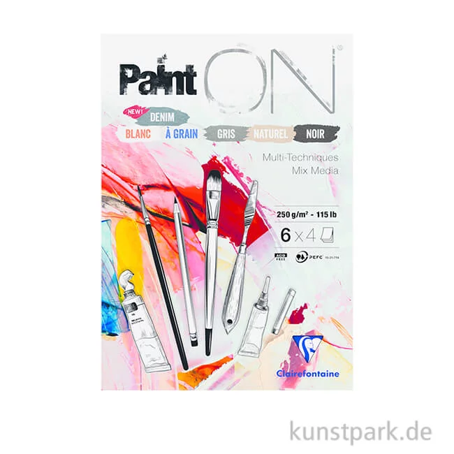 Artikelbild 1 des Artikels “Clairefontaine Paint'ON Multi-Techniques MIX, 250 g, 24 Blatt DIN A5“