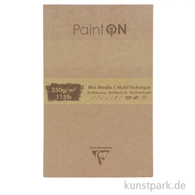 Artikelbild 1 des Artikels “Clairefontaine Paint'ON Zeichenpapier MIX, 250 g, 50 Blatt 22,9 x 30,5 cm“
