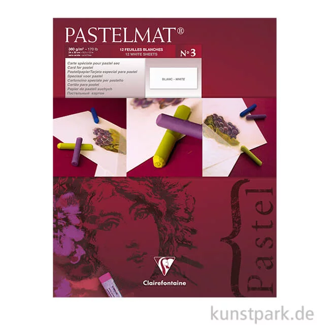 Artikelbild 1 des Artikels “Clairefontaine Pastelmat - Weiß, 24 x 30 cm “