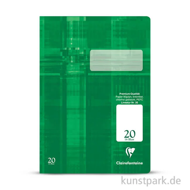 Artikelbild 1 des Artikels “Clairefontaine Schulheft DIN A4, 16 Blatt, 90g, Lin. 20, blanco “