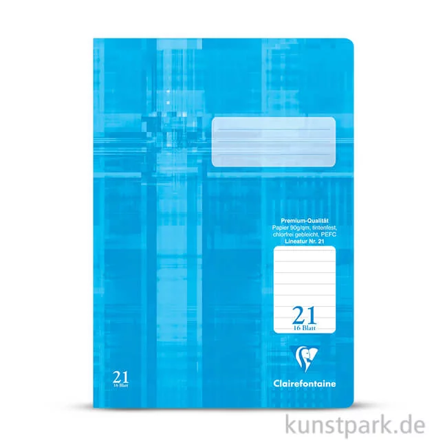 Artikelbild 1 des Artikels “Clairefontaine Schulheft DIN A4, 16 Blatt, 90g, Lin. 21, liniert ohne Rand “