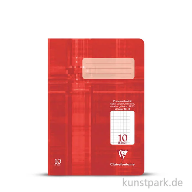 Artikelbild 1 des Artikels “Clairefontaine Schulheft DIN A5, 16 Blatt, 90g, kariert mit Rand “