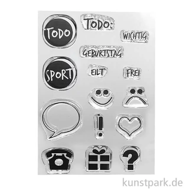 Artikelbild 1 des Artikels “Clear Stamps für Journals - Kalender Mix-3, DIN A7 als Silikonstempel “