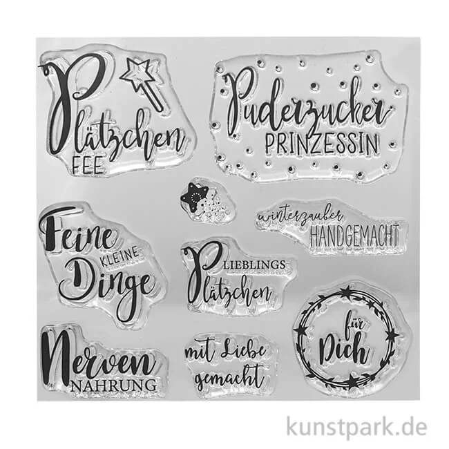 Artikelbild 1 des Artikels “Clear Stamps - Süße Grüße mit 9 Motiven als Silikonstempel “