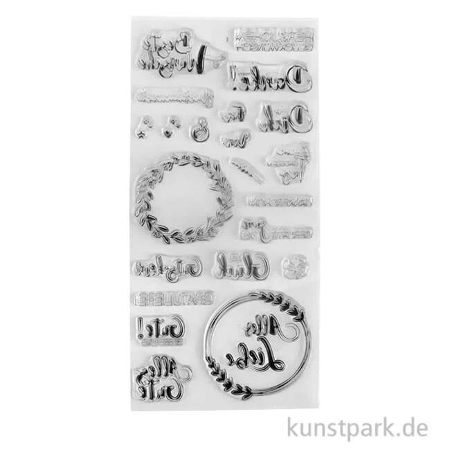 Artikelbild 1 des Artikels “Clear Stamps - Viele Wünsche, 97 x 205 mm, 22 Motive “