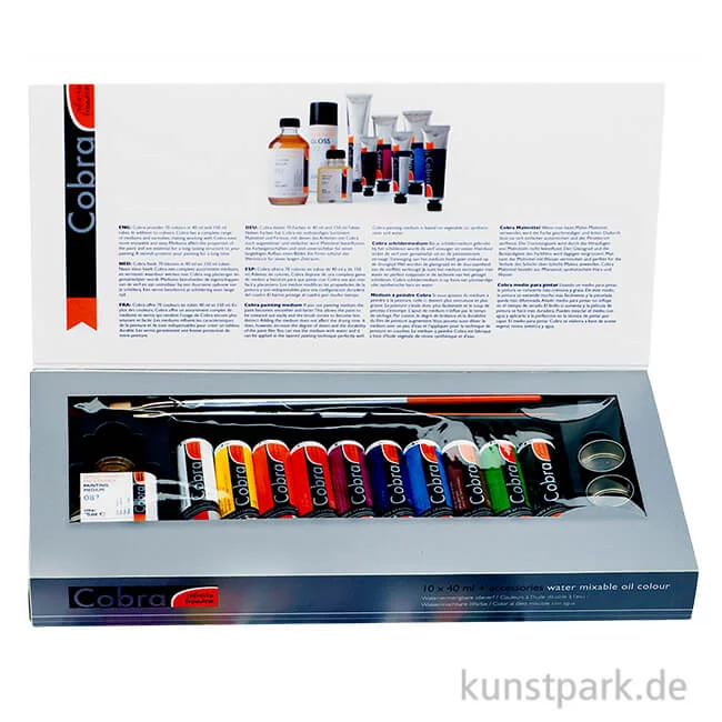Artikelbild 1 des Artikels “Talens COBRA wassermischbare Ölfarbe Geschenkset 10x40 ml “