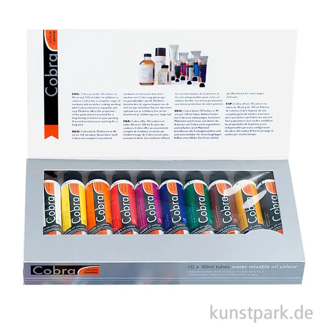 Artikelbild 1 des Artikels “Talens COBRA wassermischbare Ölfarbe Vorteilspack 10x40 ml “