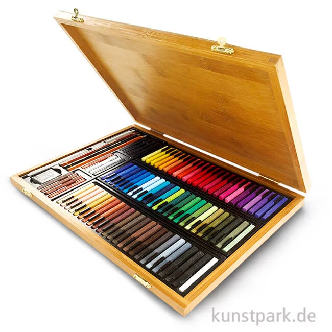 Artikelbild 1 des Artikels “Conte Carres-Kreiden - 84er Sortiment im Bambuskasten “