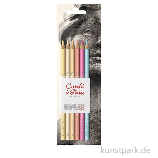 Artikelbild 1 des Artikels “Conte Pastellstifte - 6er Portraitsortiment im Blister “
