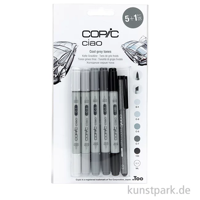Artikelbild 1 des Artikels “COPIC ciao Set 5+1 - Grautöne “