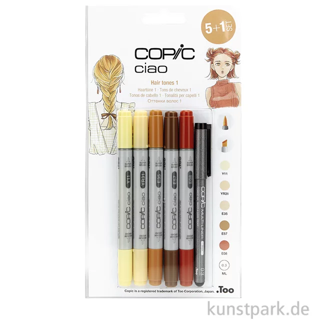 Artikelbild 1 des Artikels “COPIC ciao Set 5+1 - Hairy Tones 1 “