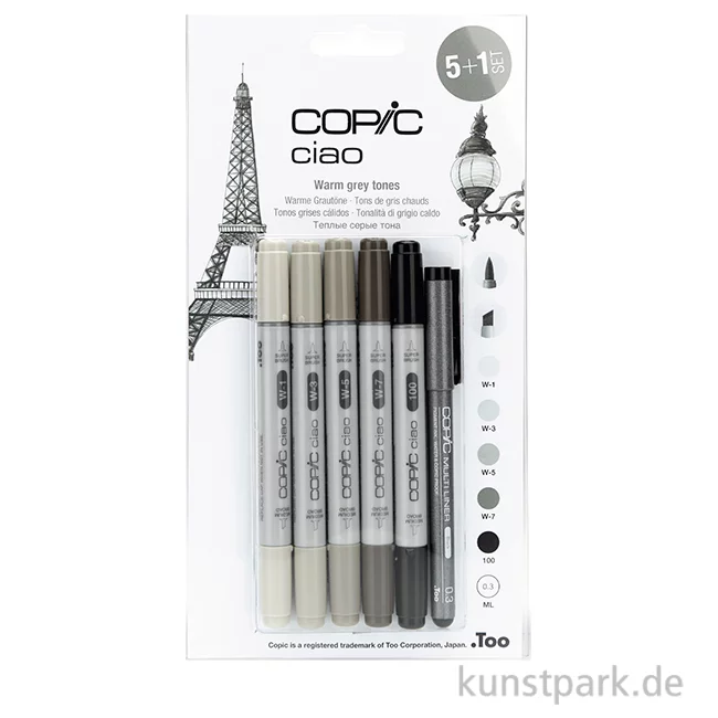 Artikelbild 1 des Artikels “COPIC ciao Set 5+1 - Warme Grautöne “