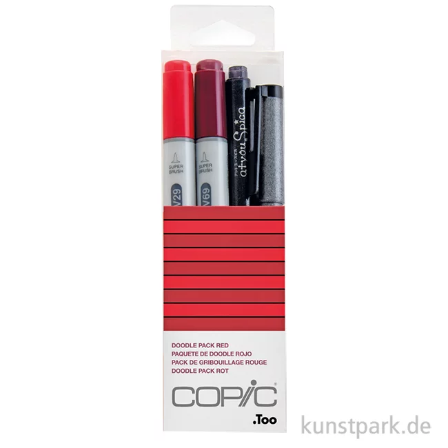 Artikelbild 1 des Artikels “COPIC Doodle Pack - Red, 4 Stifte “