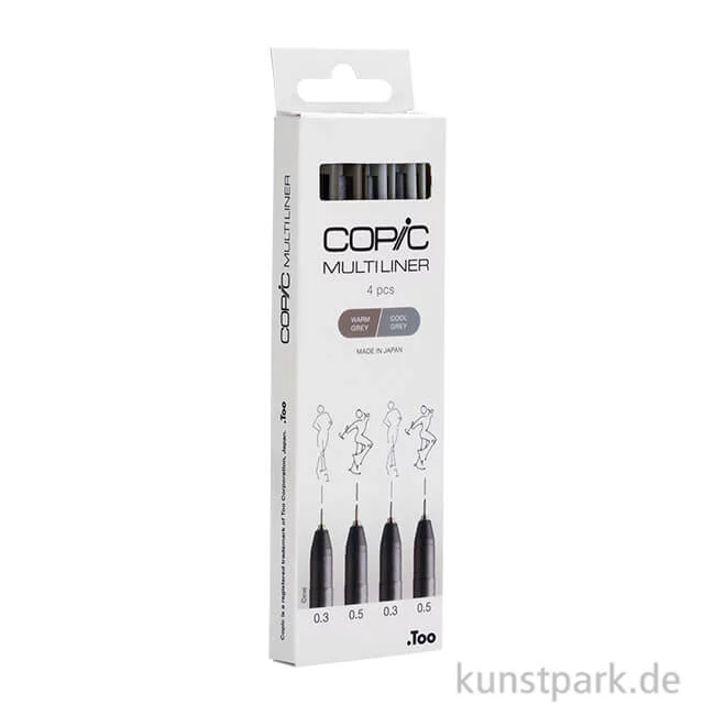 Artikelbild 1 des Artikels “COPIC Multiliner Set - Grautöne, 2 Strichstärken, 0,3-0,5 mm “