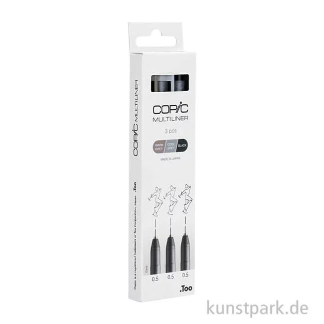 Artikelbild 1 des Artikels “COPIC Multiliner Set - Grautöne + Schwarz, 0,5 mm “