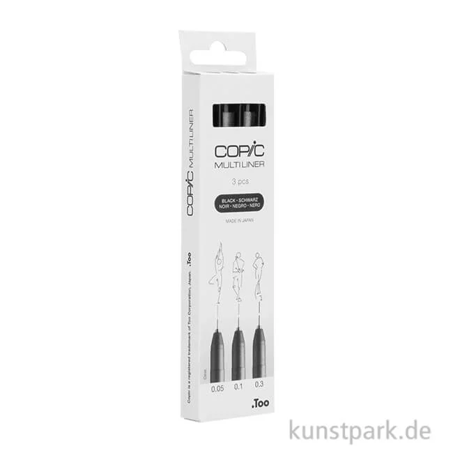 Artikelbild 1 des Artikels “COPIC Multiliner Set - Schwarz, 3 Strichstärken, 0,05-0,3 mm “