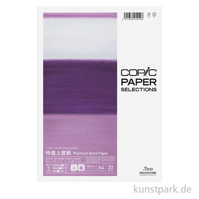 Artikelbild 1 des Artikels “COPIC Premium Bond Marker Papier, DIN A4, 20 Blatt, 157 g/m² “