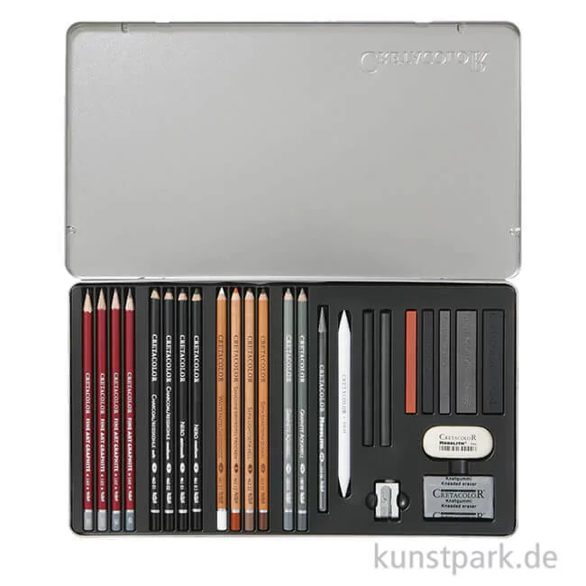 Artikelbild 1 des Artikels “Cretacolor Teachers Choice - 26 teiliges Zeichenset im Metalletui “