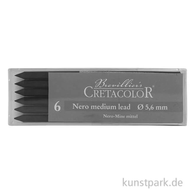 Artikelbild 1 des Artikels “Cretacolor 5,6 mm Minen - Nero Soft Lead, Schwarz, 6 Stück mittel“