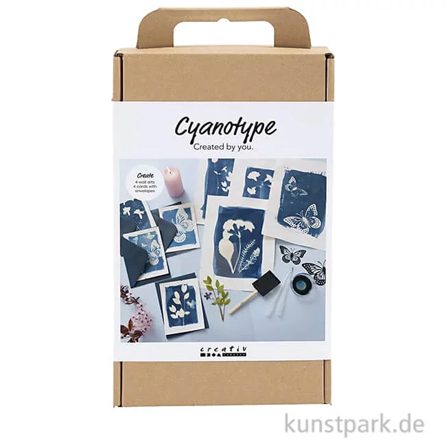 Artikelbild 1 des Artikels “Cyanotypie Set mit viel Zubehör für Sonnendrucke “