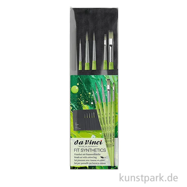 Artikelbild 1 des Artikels “da Vinci FIT SYNTHETICS Set mit 5 Pinseln in Baumwolltasche “