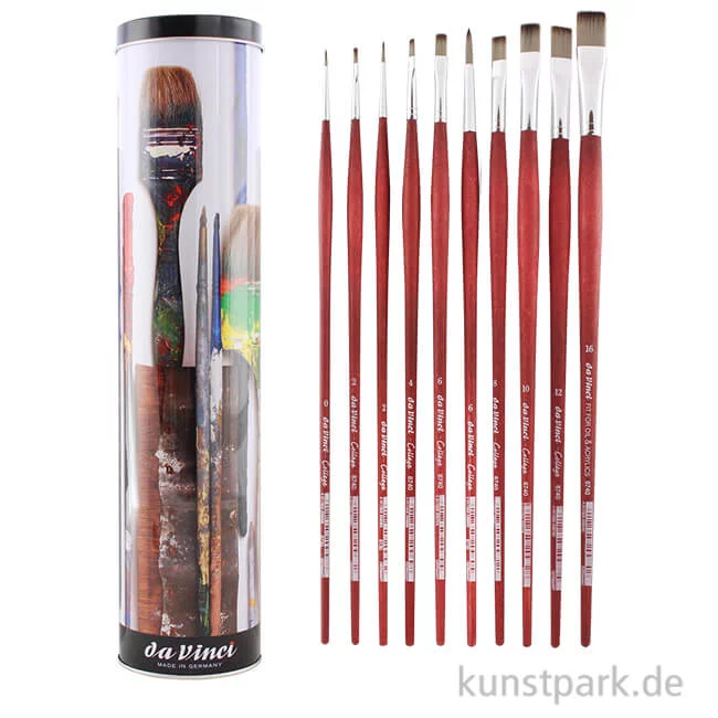 Artikelbild 1 des Artikels “da Vinci COLLEGE Geschenkdose - Set mit 10 Pinseln, Flach + Rund “