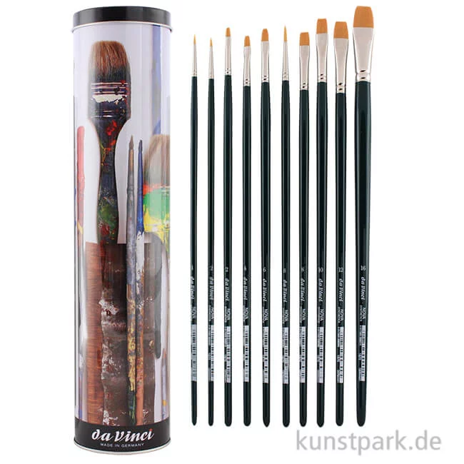 Artikelbild 1 des Artikels “da Vinci NOVA Geschenkdose - Set mit 10 Pinseln, Flach + Rund “