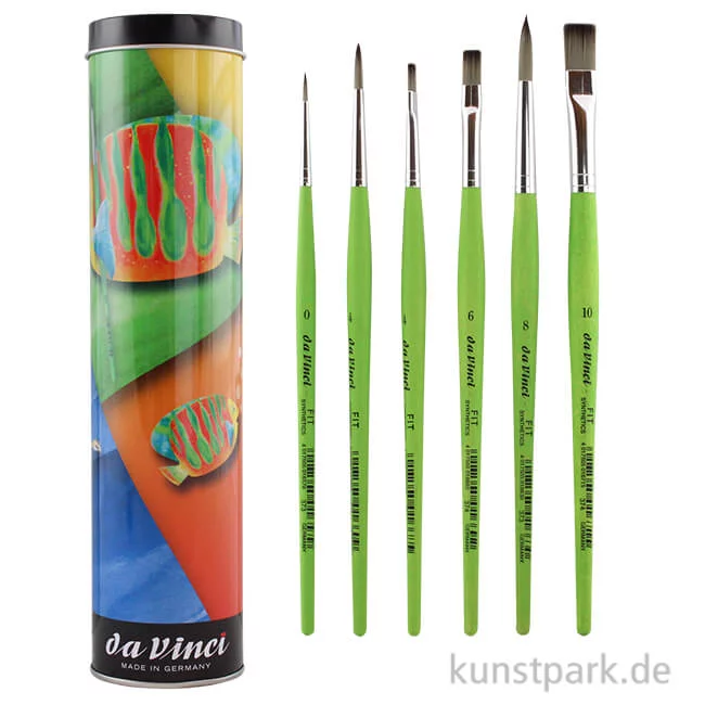 Artikelbild 1 des Artikels “da Vinci FIT FOR SCHOOL Geschenkdose - Set mit 6 Pinseln, Flach + Rund “