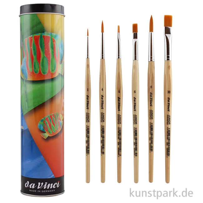 Artikelbild 1 des Artikels “da Vinci JUNIOR Geschenkdose - Set mit 6 Pinseln, Flach + Rund “