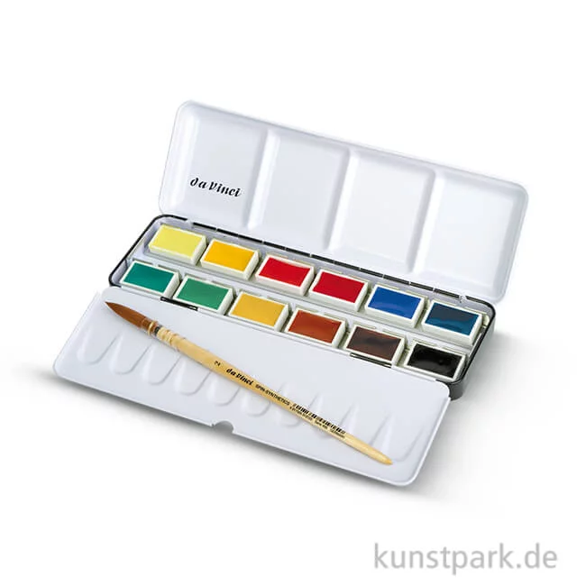 Artikelbild 1 des Artikels “da Vinci Leonardo Aquarellkasten mit 12 ganzen Näpfchen & Pinsel “