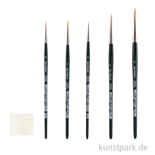 Artikelbild 1 des Artikels “da Vinci NOVA Aquarellpinsel Set mit 5 Pinseln und Kernseife “