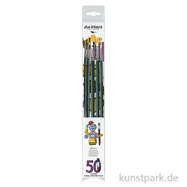 Artikelbild 1 des Artikels “da Vinci NOVA Pinsel Jubiläumsset, 5 Synthetikpinsel für Acryl + Öl “