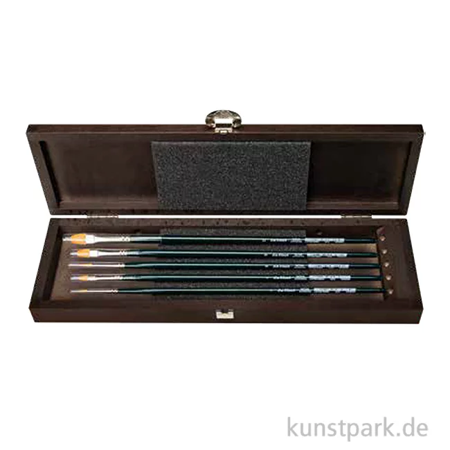 Artikelbild 1 des Artikels “da Vinci NOVA Pinselset, Holzbox mit 5 Öl- und Acrylpinseln “