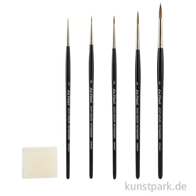 Artikelbild 1 des Artikels “da Vinci ROTMARDER Set, 5 feine Pinsel, Kernseife, allround “