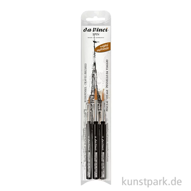 Artikelbild 1 des Artikels “da Vinci SPIN Reisepinsel Set mit 3 Aquarellpinseln “