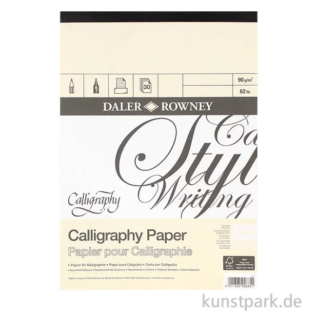 Artikelbild 1 des Artikels “Daler-Rowney Calligraphy Kalligrafieblock, 32 Blatt, 90g DIN A3“