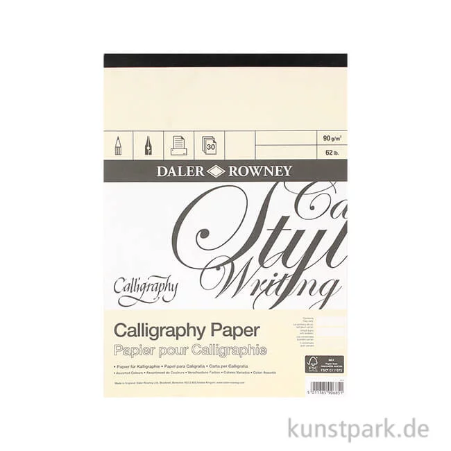 Artikelbild 1 des Artikels “Daler-Rowney Calligraphy Kalligrafieblock, 32 Blatt, 90g DIN A4“
