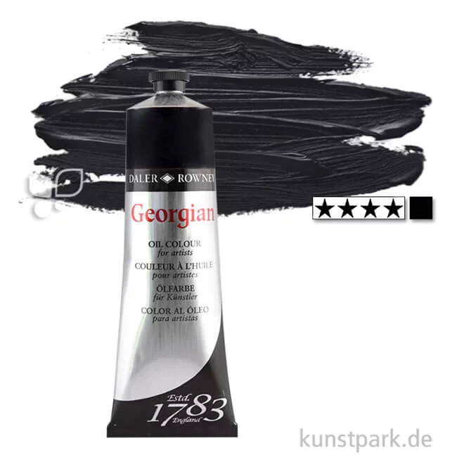 Artikelbild 1 des Artikels “Daler-Rowney GEORGIAN Ölfarben 225 ml | 034 Elfenbeinschwarz“