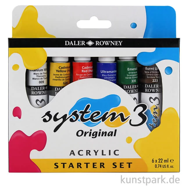 Artikelbild 1 des Artikels “Daler-Rowney SYSTEM-3 - Acryl-Starter-Set 6 x 22 ml “