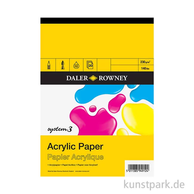 Artikelbild 1 des Artikels “Daler-Rowney System 3 Acrylblock, 20 Blatt, 230g DIN A3“