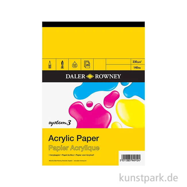 Artikelbild 1 des Artikels “Daler-Rowney System 3 Acrylblock, 20 Blatt, 230g DIN A4“