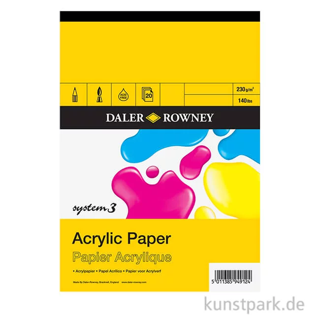 Artikelbild 1 des Artikels “Daler-Rowney System 3 Acrylblock, 20 Blatt, 230g “