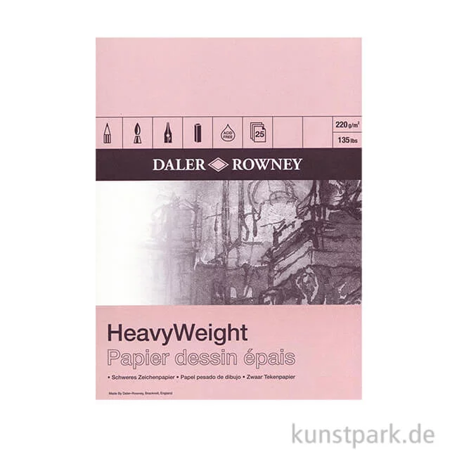 Artikelbild 1 des Artikels “Daler-Rowney Zeichenblock HEAVY, 25 Blatt, 220g “