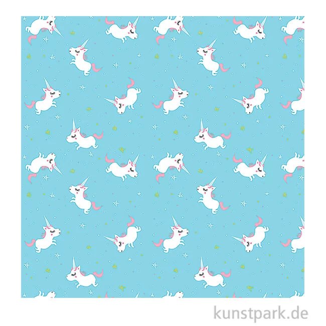 Artikelbild 1 des Artikels “DECOPATCH Papier 727 Einhorn Blau, 3 Stück “